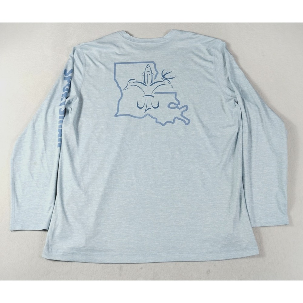 Sportsman Louisiana Shirt Mens XL Blue Graphic Hunting Fishing Outdoor